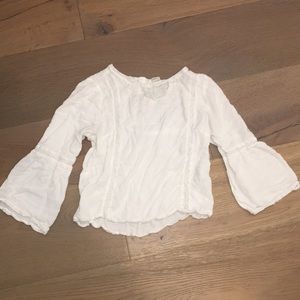 forever 21 girls white bohemian shirt